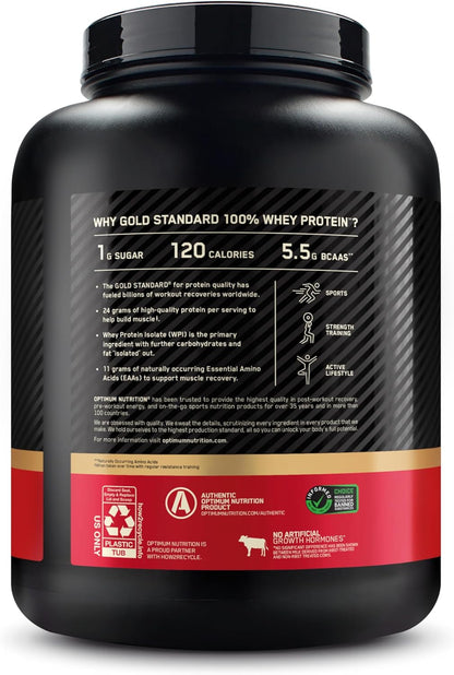 Gold Standard 100% Whey Protein Powder, Double Rich Chocolate, 5 Pound (Packaging May Vary)