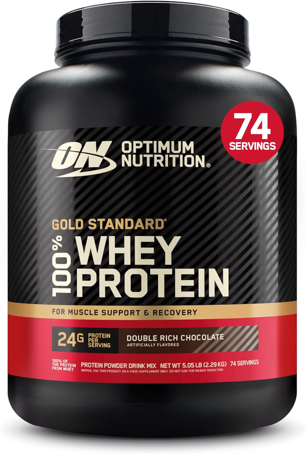 Gold Standard 100% Whey Protein Powder, Double Rich Chocolate, 5 Pound (Packaging May Vary)