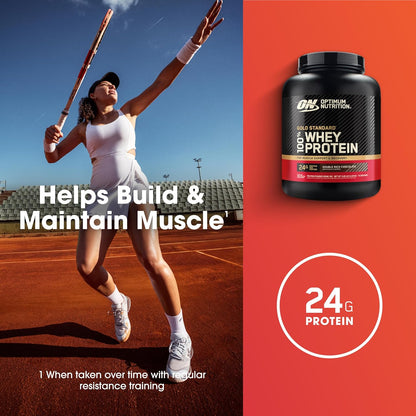 Gold Standard 100% Whey Protein Powder, Double Rich Chocolate, 5 Pound (Packaging May Vary)